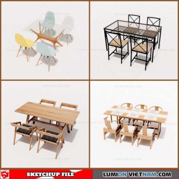 Dining Table - Sketchup Models By Cuong Covua