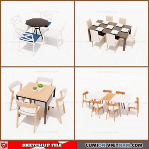 Dining Table - Sketchup Models By Cuong Covua