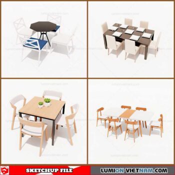 Dining Table - Sketchup Models By Cuong Covua