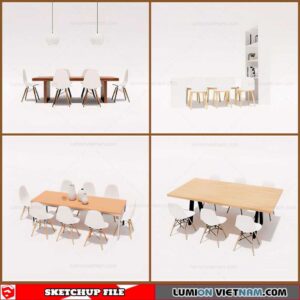 Dining Table - Sketchup Models By Cuong Covua