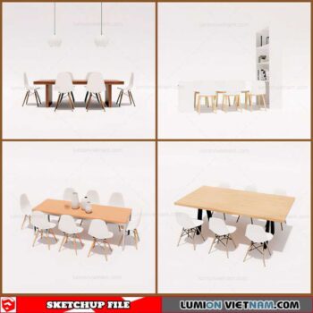 Dining Table - Sketchup Models By Cuong Covua