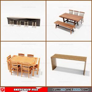 Dining Table - Sketchup Models By Cuong Covua