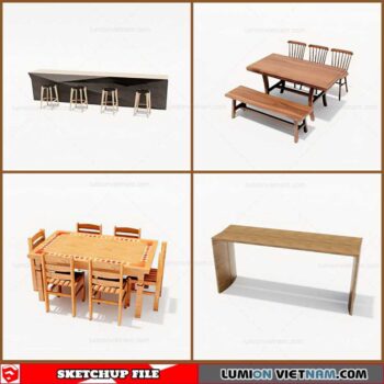 Dining Table - Sketchup Models By Cuong Covua