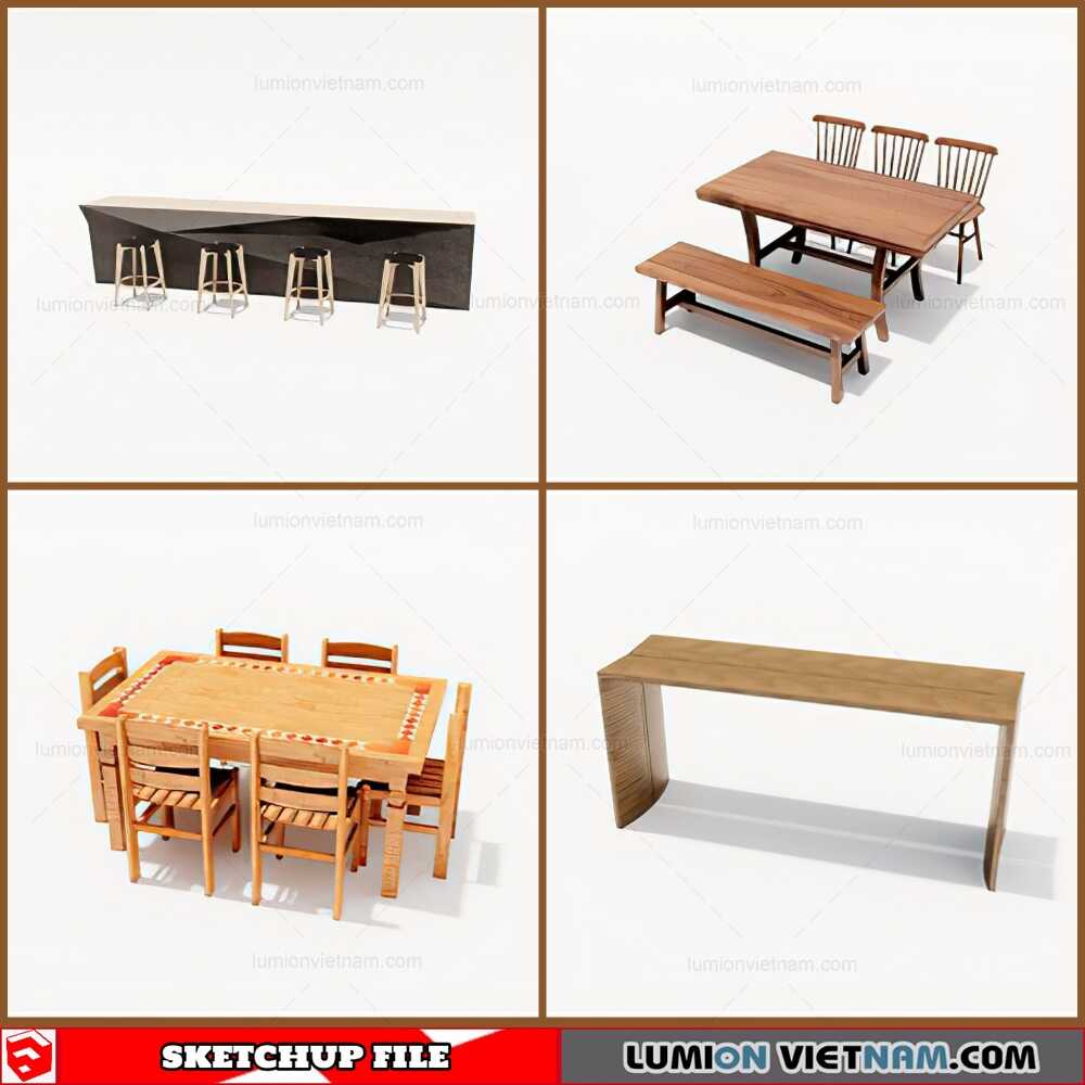 220406-Dining-Table-(24)-Sketchup-Models