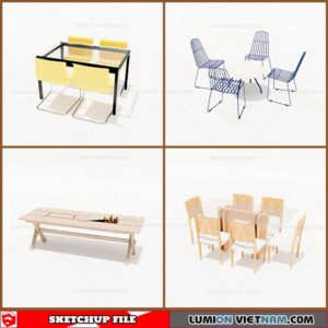 Dining Table - Sketchup Models By Cuong Covua
