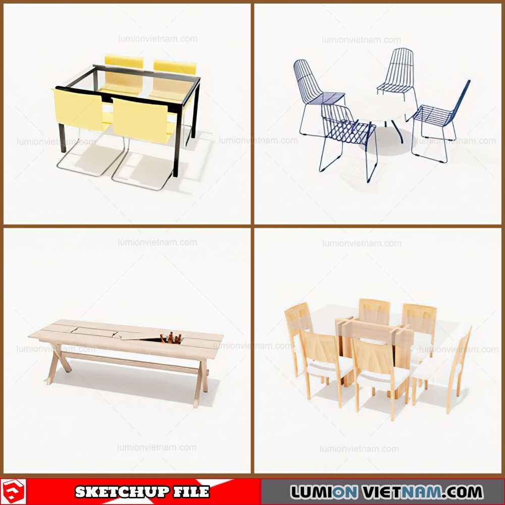 220406-Dining-Table-(25)-Sketchup-Models