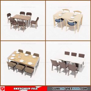 Dining Table - Sketchup Models By Cuong Covua
