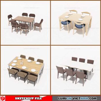 Dining Table - Sketchup Models By Cuong Covua