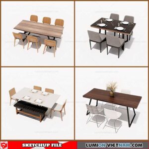 Dining Table - Sketchup Models By Cuong Covua