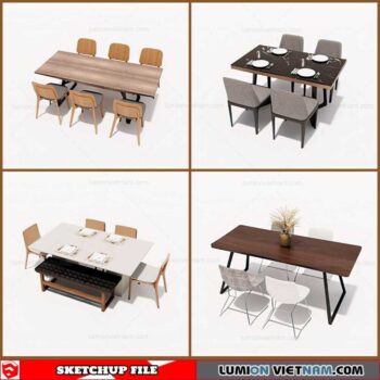 Dining Table - Sketchup Models By Cuong Covua