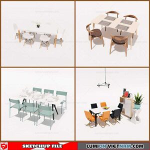 Dining Table - Sketchup Models By Cuong Covua