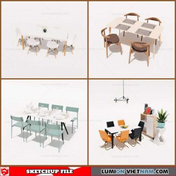 Dining Table - Sketchup Models By Cuong Covua
