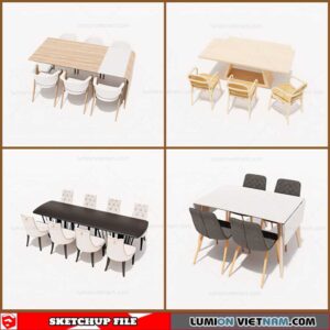 Dining Table - Sketchup Models By Cuong Covua