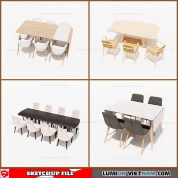 Dining Table - Sketchup Models By Cuong Covua