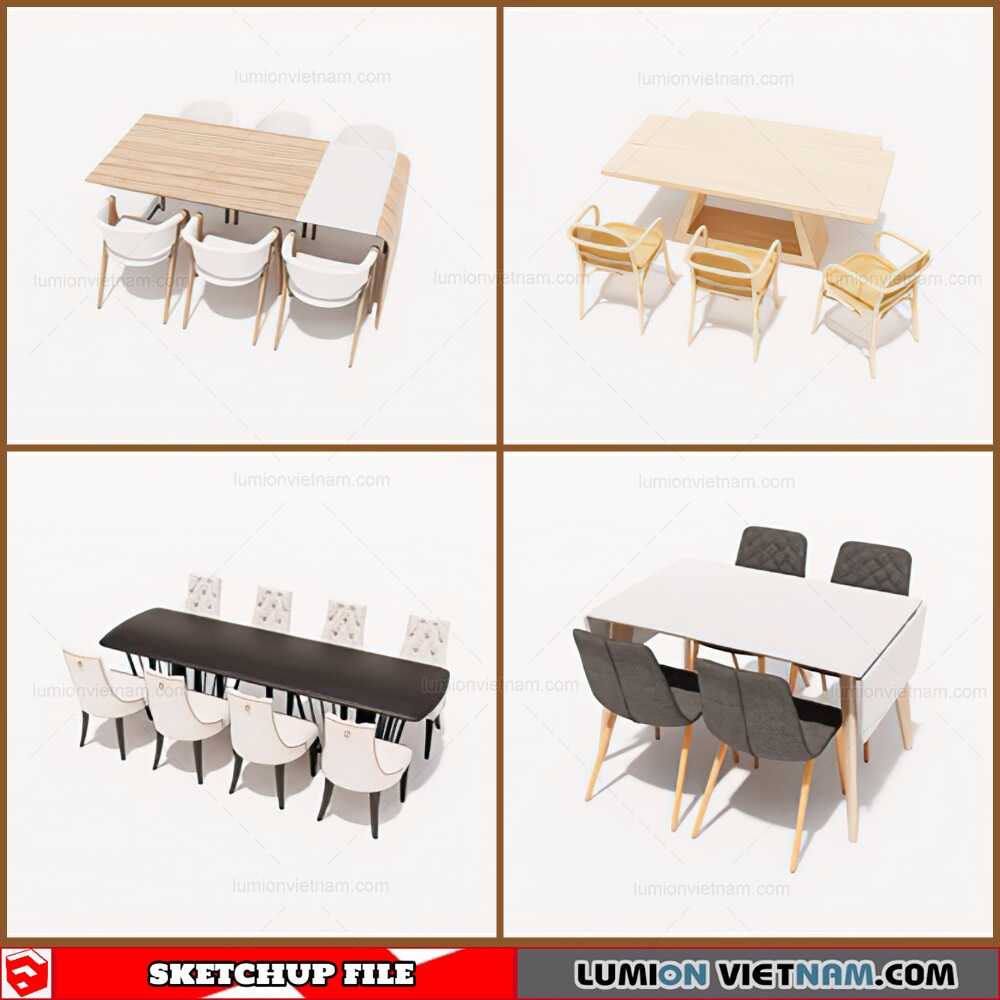 220406-Dining-Table-(6)-Sketchup-Models