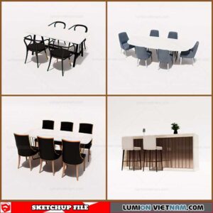 Dining Table - Sketchup Models By Cuong Covua