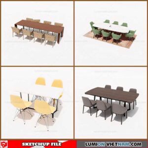 Dining Table - Sketchup Models By Cuong Covua