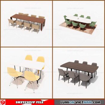 Dining Table - Sketchup Models By Cuong Covua