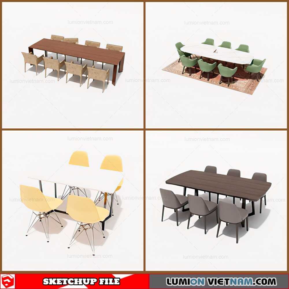 220406-Dining-Table-(8)-Sketchup-Models
