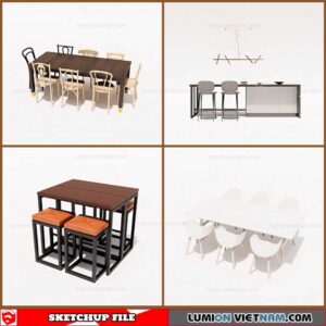 Dining Table - Sketchup Models By Cuong Covua