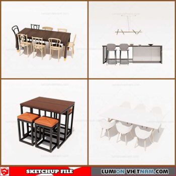 Dining Table - Sketchup Models By Cuong Covua