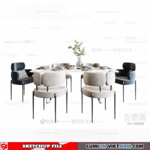 Dining Table - Sketchup Models By Dinh Thanh