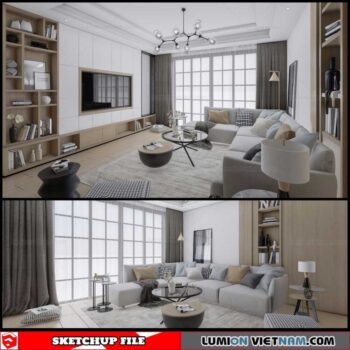 Living room - Sketchup Interior Scene By Bravo Ty