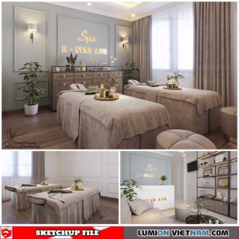 Spa - Sketchup Interior Scene By Trong Thanh