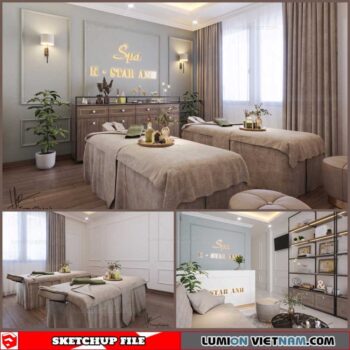 Spa - Sketchup Interior Scene By Trong Thanh