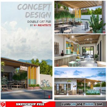 Coffee room - Sketchup Interior Scene By Huynh Cong Huu