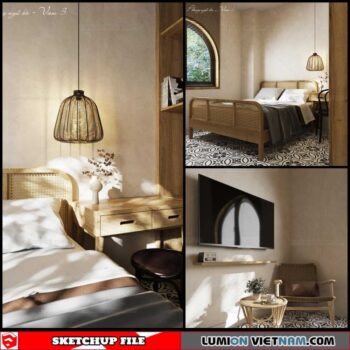Bedroom - Sketchup Interior Scene By Thuy Lee