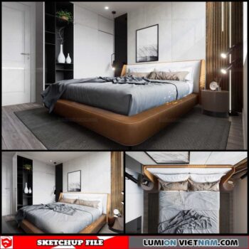 Bedroom - Sketchup Interior Scene By Quoc Vi Phan