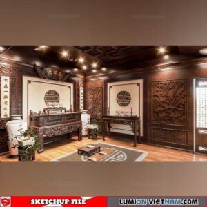 Altar Room - Sketchup Interior Scene By Long Nhat