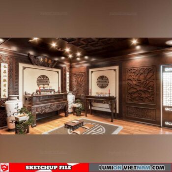 Altar Room - Sketchup Interior Scene By Long Nhat