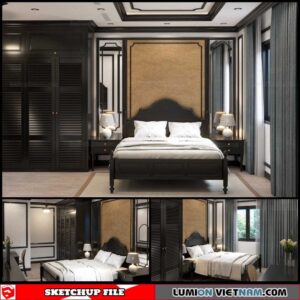 Bedroom - Sketchup Interior Scene By Dung Le