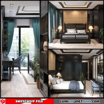 Bedroom Indochine - Sketchup Interior Scene By Lee Min Dung