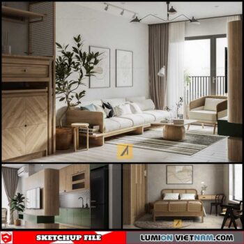 Apartment - Sketchup Interior Scene By Tran Viet Hung