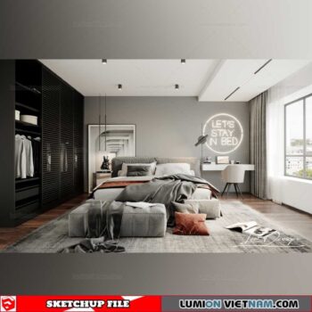 Bedroom - Sketchup Interior Scene By Chung Lee