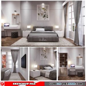 Bedroom - Sketchup Interior Scene By Nguyen Van Thuyen