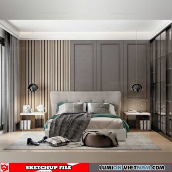 Bedroom - Sketchup Interior Scene By Dinh Huy