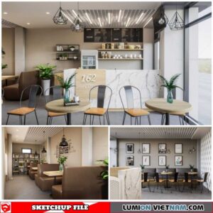 Coffee room - Sketchup Interior Scene By Vu Xoan