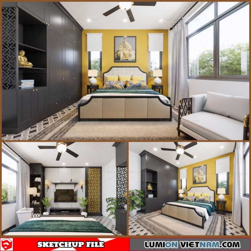 Bedroom - Sketchup Interior Scene By Nguyen Xuan Vinh