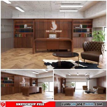 Office room - Sketchup Interior Scene By Tran Van Phong