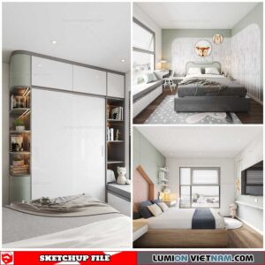 Bedroom - Sketchup Interior Scene By Ha Anh