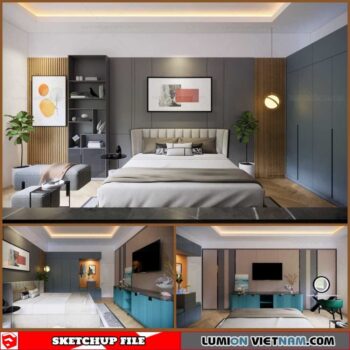 Bedroom - Sketchup Interior Scene By Duong Duong