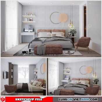 Bedroom - Sketchup Interior Scene By Tran Son