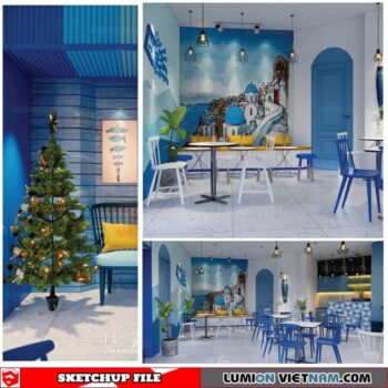 Coffee room - Sketchup Interior Scene By Nguyen Van Thuyen