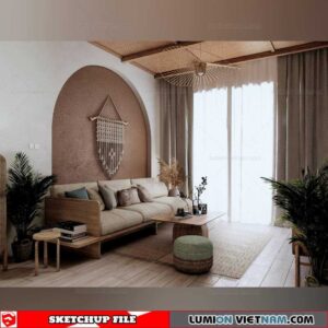 Apartment - Sketchup Interior Scene By Bi Map