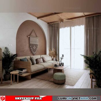 Apartment - Sketchup Interior Scene By Bi Map