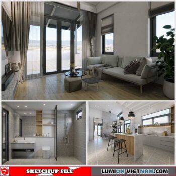 Apartment - Sketchup Interior Scene By Dao Trong An
